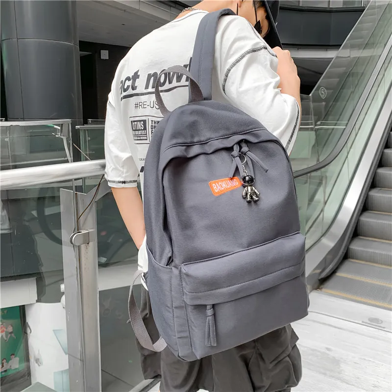 Deli Bear Oxford Travel Bags Backpack Regular Unisex Dark Gray/Blue/Black/Pink/White-6