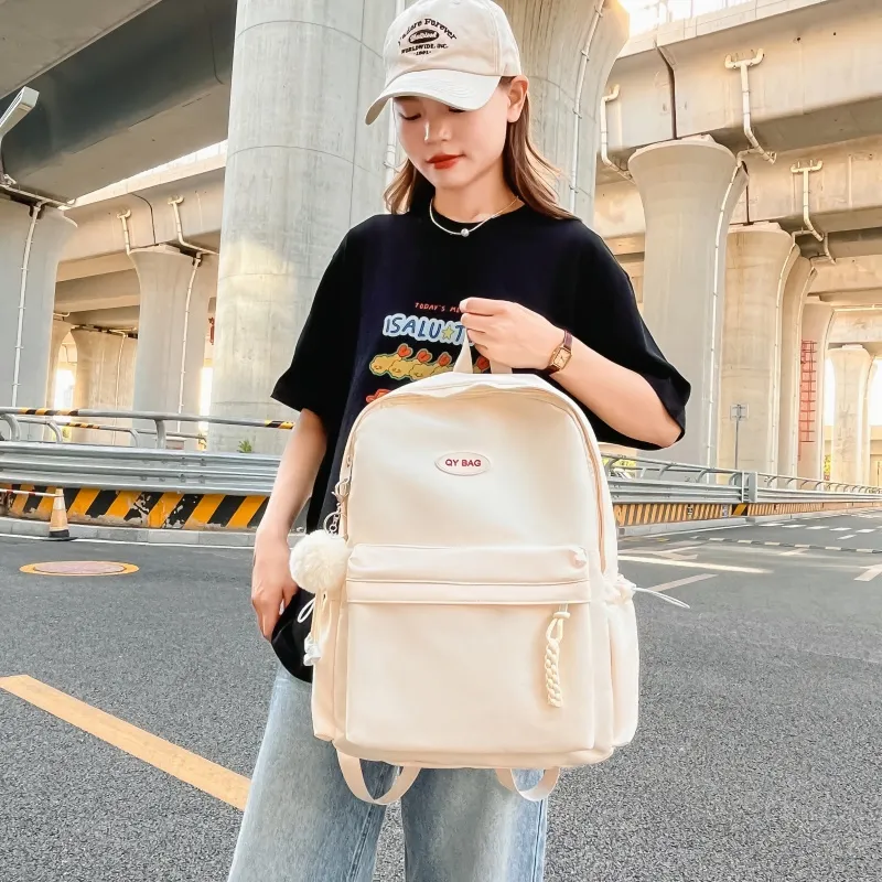 Tong Tong Rabbit Nylon Backpack Large Size Unisex Multicolor-23