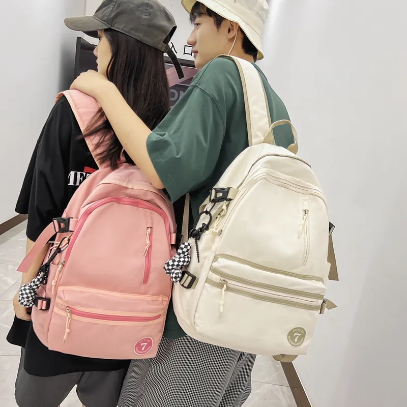 GOBLIN SHARKS 1759 Nylon Backpack Regular Unisex Black/White/Red/Pink-16