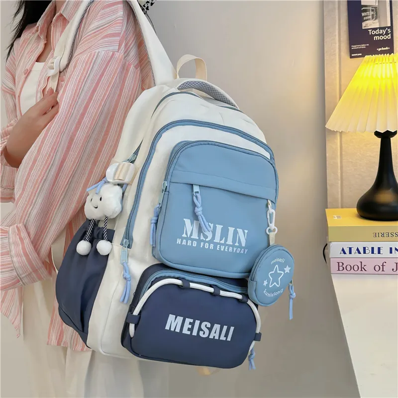 Tong Tong Rabbit Nylon Backpack Regular Women's Purple/Blue/Black/Brown/Green-7