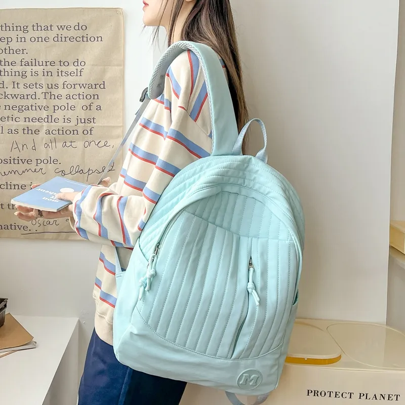 Deli Bear Nylon Fabric Backpack Regular Unisex Multicolor-21