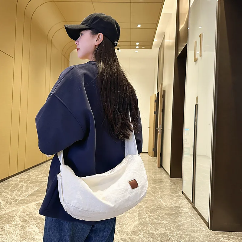 OUZIHUANG Canvas Bag Shoulder Bags Unisex Multicolor-4