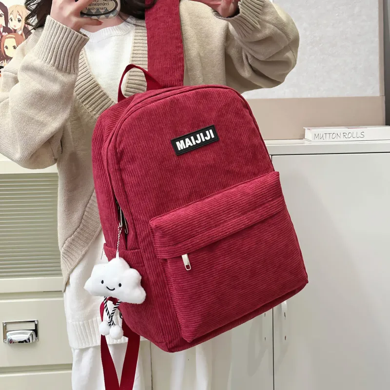 Tong Tong Rabbit Nylon Backpack Women's White/Red/Black/Khaki-1