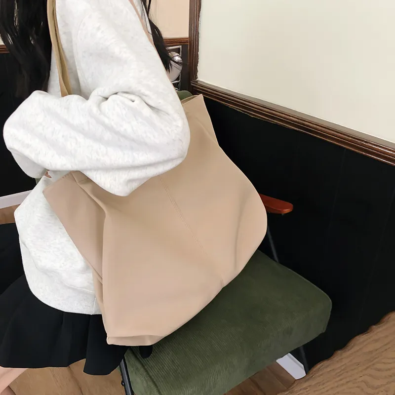 Deli Bear Nylon Tote Bag, Shopping Bag, Handbag, Shoulder Bag Women's Khaki/White/Black-2