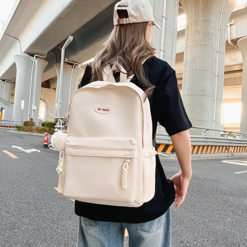 Tong Tong Rabbit Nylon Backpack Large Size Unisex Multicolor-20