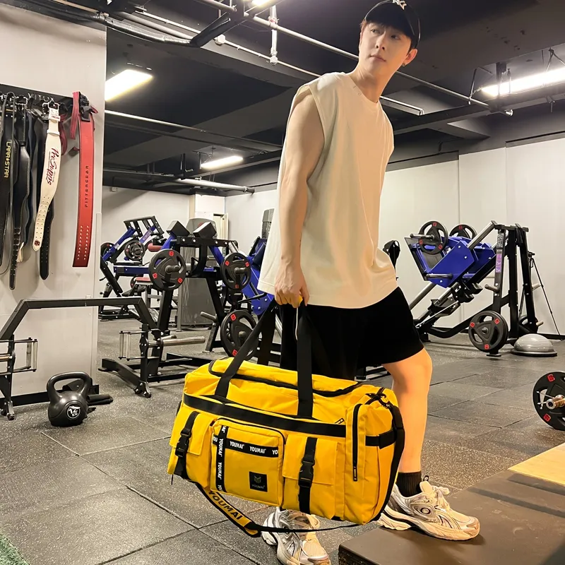 Deli Bear Oxford Gym Bag Large Size Unisex Multicolor-22