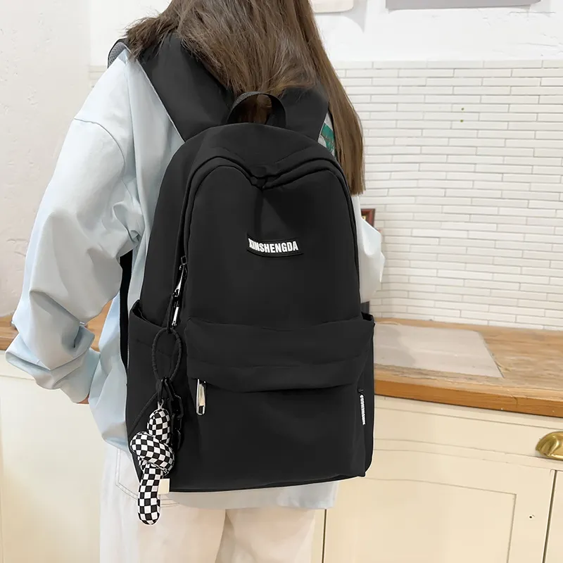 Tong Tong Rabbit Nylon Backpack Regular Women's Black/White/Red/Khaki/Blue-2
