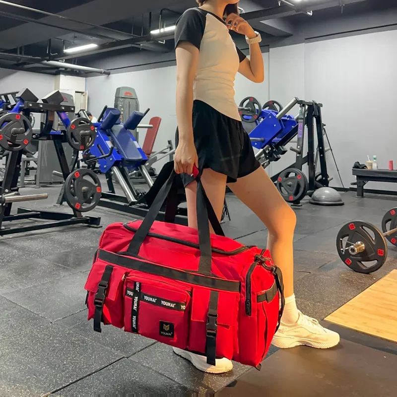 Deli Bear Oxford Gym Bag Large Size Unisex Multicolor-16