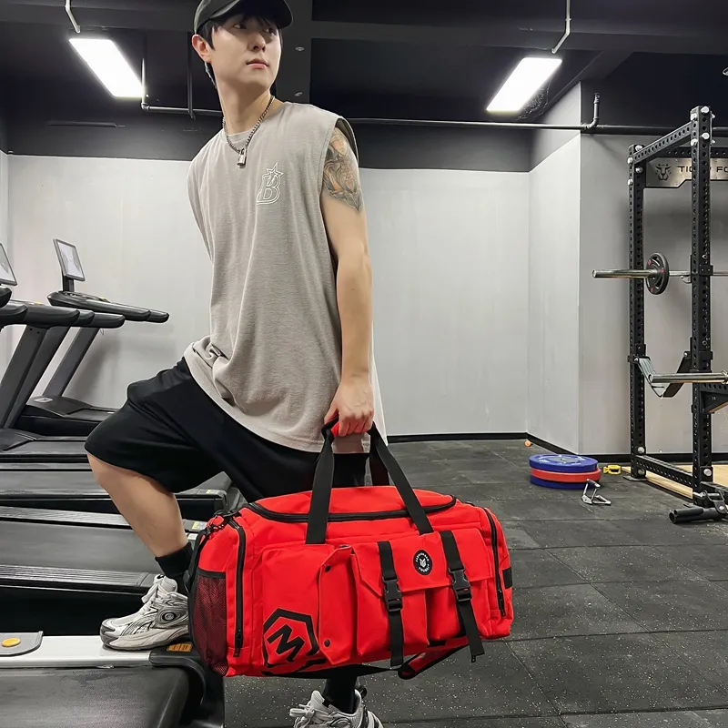 Deli Bear Oxford Travel Gym Bag Unisex Black/Pink/Gray/White/Yellow/Purple/Red/Turquoise-33