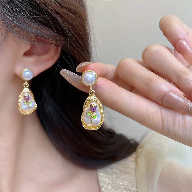 Tong Tong Rabbit S925 Sterling Silver Stud+Alloy+Resin Earrings Women's-4