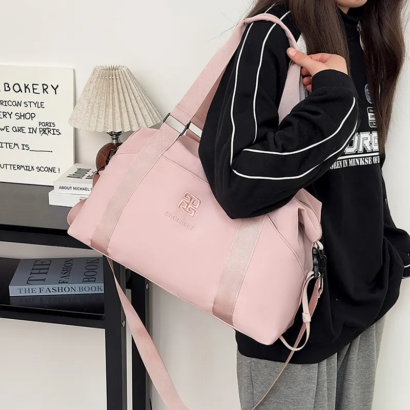 OUZIHUANG Nylon Travel Bag Unisex Multicolor-11