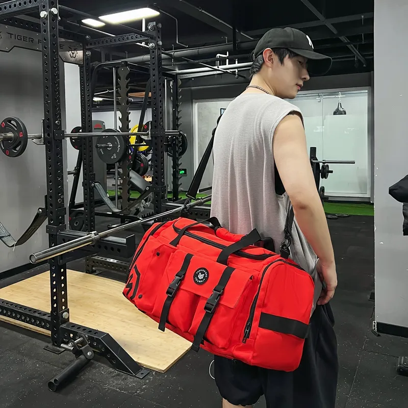 Deli Bear Oxford Travel Gym Bag Unisex Black/Pink/Gray/White/Yellow/Purple/Red/Turquoise-34