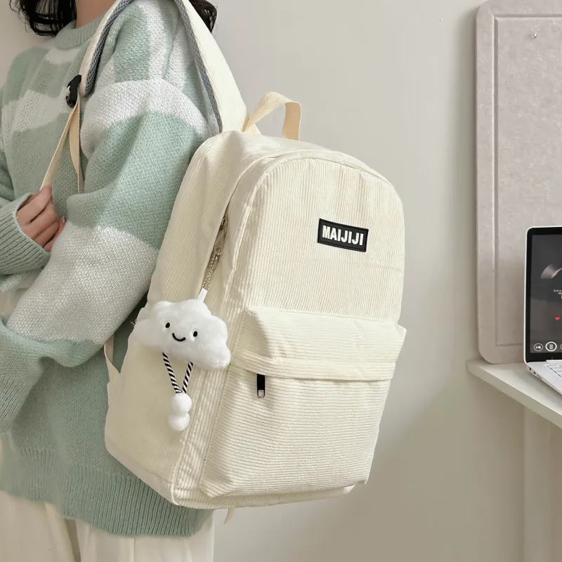 Tong Tong Rabbit Nylon Backpack Women's White/Red/Black/Khaki-8