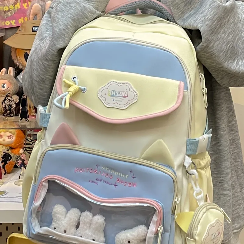 Tong Tong Rabbit Nylon Backpack Unisex Multicolor-22
