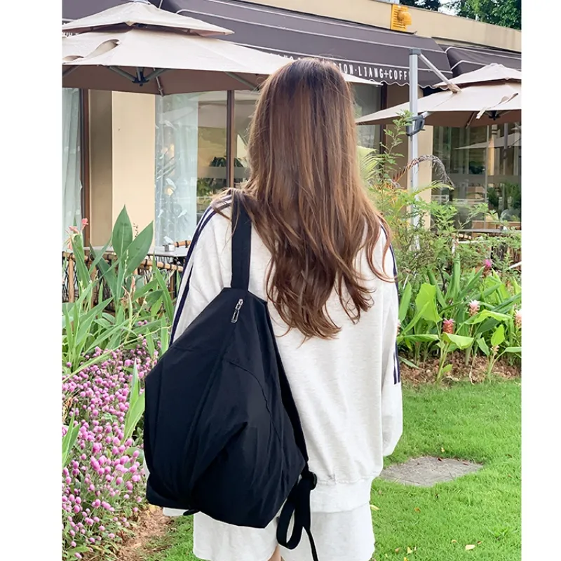 Tong Tong Rabbit Washed Cloth Backpack Unisex Multicolor-12