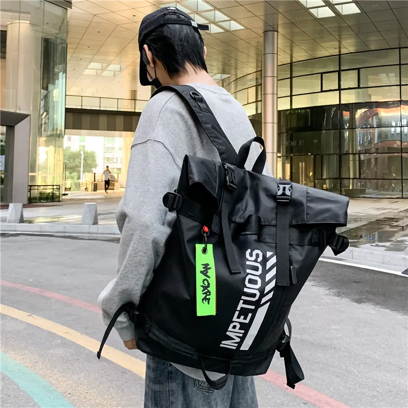 Deli Bear Oxford Laptop Backpack Men's Black-3