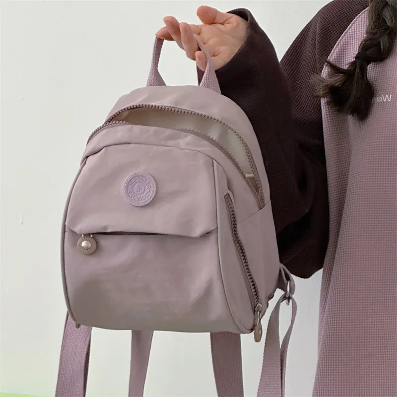Deli Bear Polyester Backpack Small Size Women's Purple/Black/Pink/Green-5