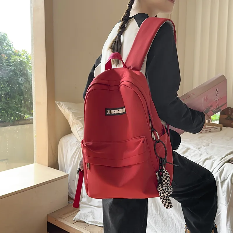 Tong Tong Rabbit Nylon Backpack Regular Women's Black/White/Red/Khaki/Blue-13