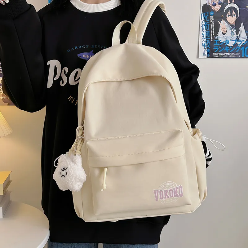 OUZIHUANG Nylon Backpack Large Size Unisex Multicolor-4