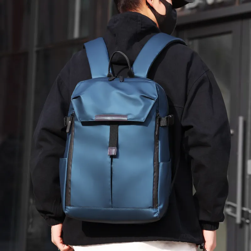 Tong Tong Rabbit Oxford Backpack Men's Black/Blue/Gray-6