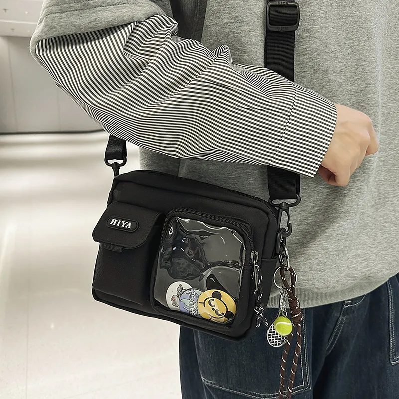 OUZIHUANG Nylon Shoulder Bag Unisex Multicolor-4