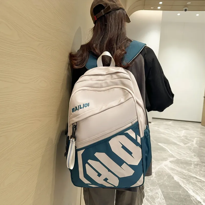 Deli Bear Nylon Backpack Regular Unisex Black/Dark Gray/Light Gray/Green/Khaki/Jasper-1