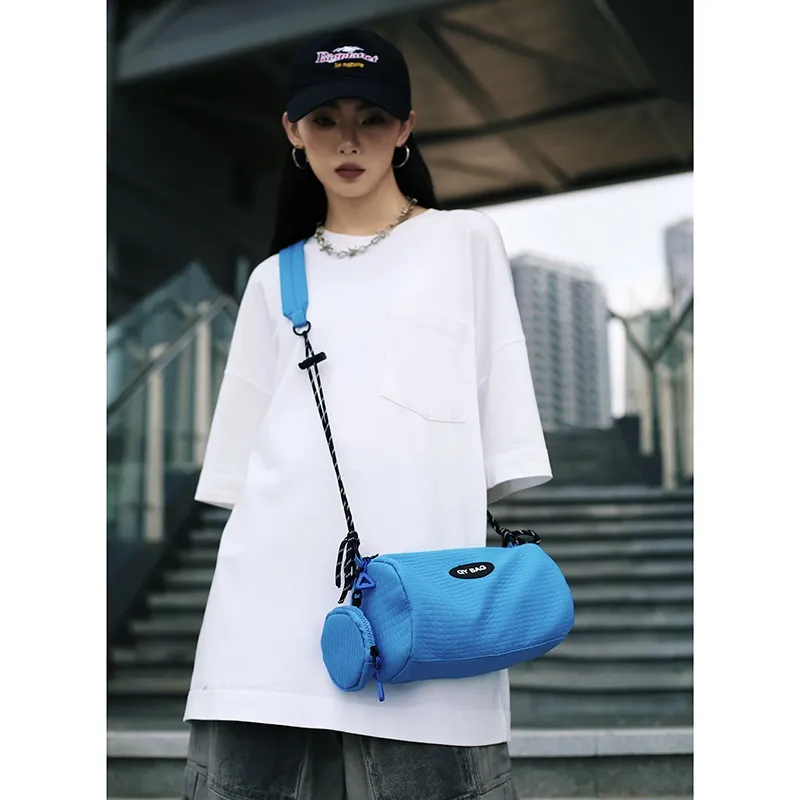 Tong Tong Rabbit Nylon Shoulder Bag Unisex Multicolor-13
