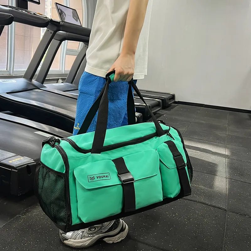 Deli Bear Oxford Gym Bag Unisex Black/Pink/Gray/Burgundy/Yellow/Purple/Turquoise/Orange-20