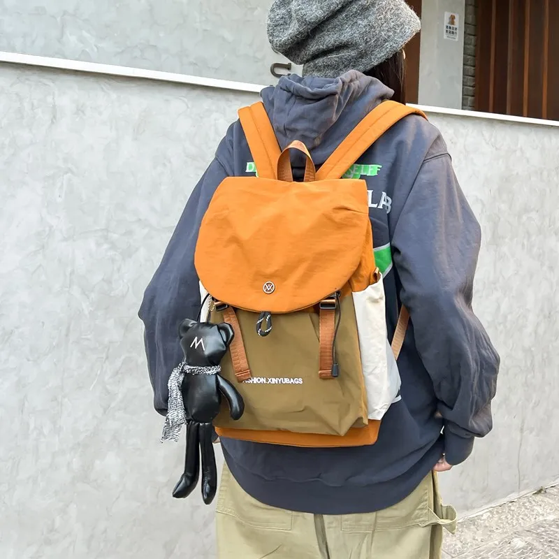 Deli Bear Nylon Fabric Backpack Regular Unisex Multicolor-12