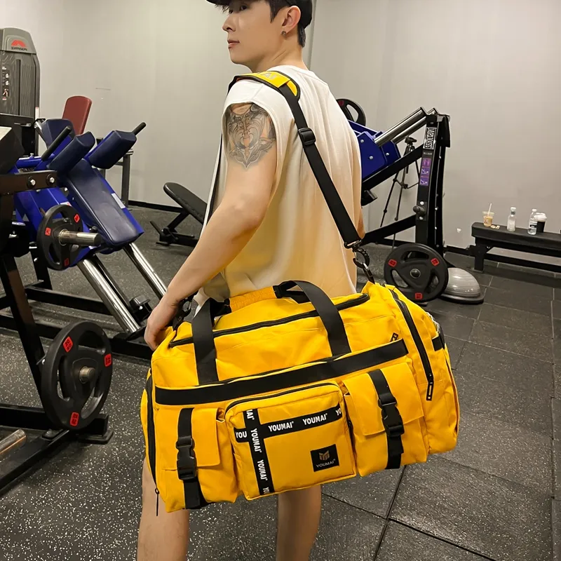 Deli Bear Oxford Gym Bag Large Size Unisex Multicolor-23