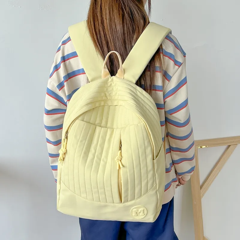 Deli Bear Nylon Fabric Backpack Regular Unisex Multicolor-3