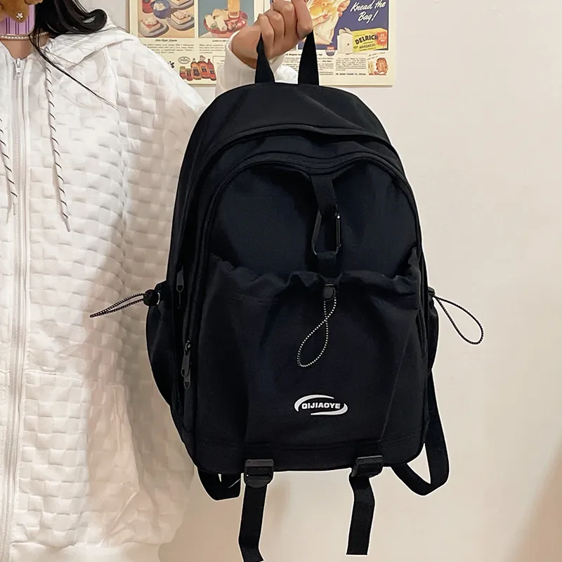 Deli Bear Polyester Laptop Backpack Regular Unisex White/Pink/Black-20