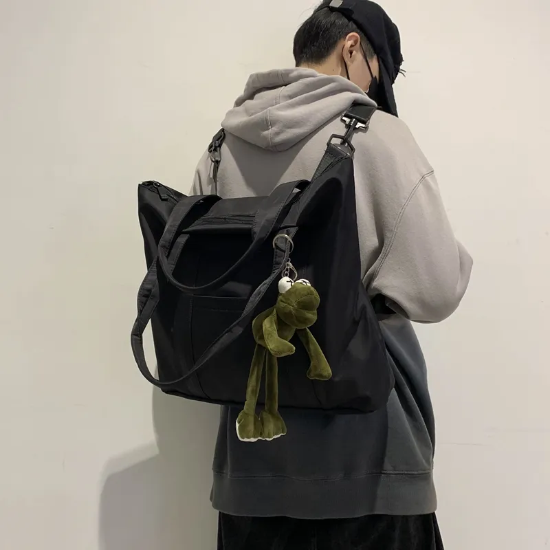 Deli Bear Nylon Portable Computer Backpack Shoulder Bag Regular Unisex Black/Khaki/Blue-6