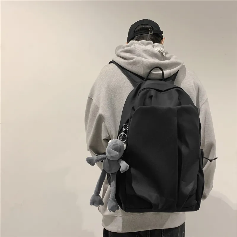 Deli Bear Nylon Backpack Regular Unisex Black/White/Pink/Red/Gray/Green-15