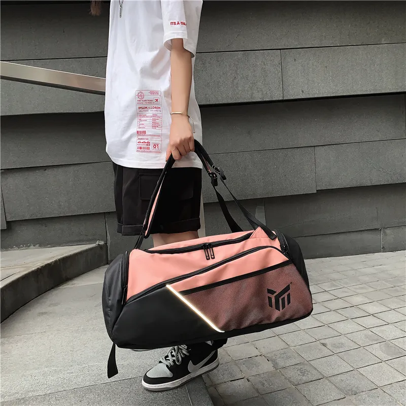 PULUWIRR Nylon Gym Bag Tubas Unisex Black/Red/Green/Khaki/Yellow/Pink-25