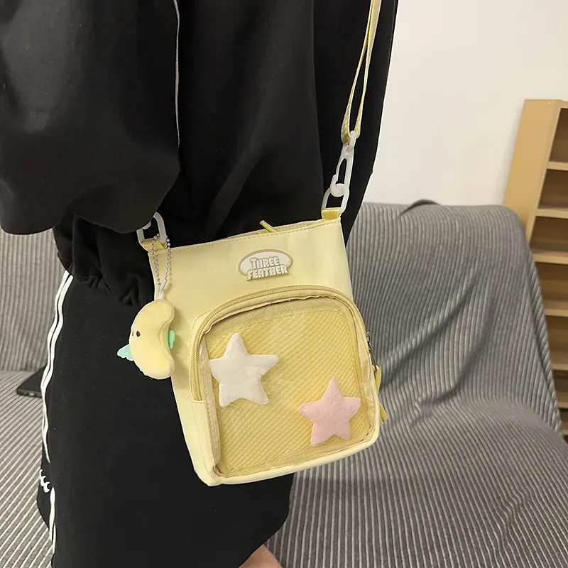 OUZIHUANG Nylon Crossbody Bag Regular Women's Black/White/Light Pink/Light Green/Light Yellow/Light Blue-15