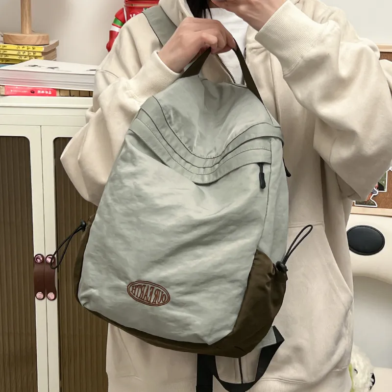 Tong Tong Rabbit Washed Cloth Backpack Unisex Lotus Color/Green-9