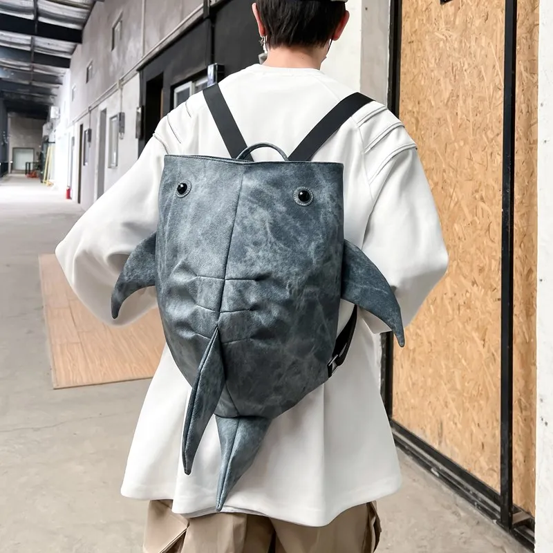 Deli Bear Oxford Backpack Unisex Coffee \ Blue \ Light Gray \ Dark Gray-7