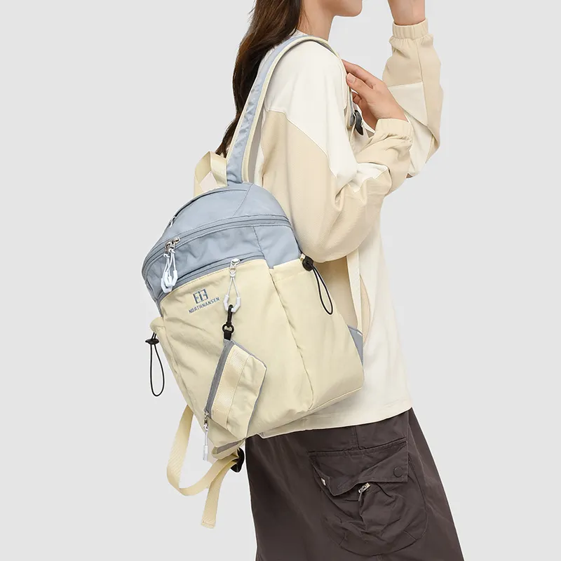 OUZIHUANG Oxford Backpack Unisex Pink Coffee/Beige Blue/Khaki/Black-5