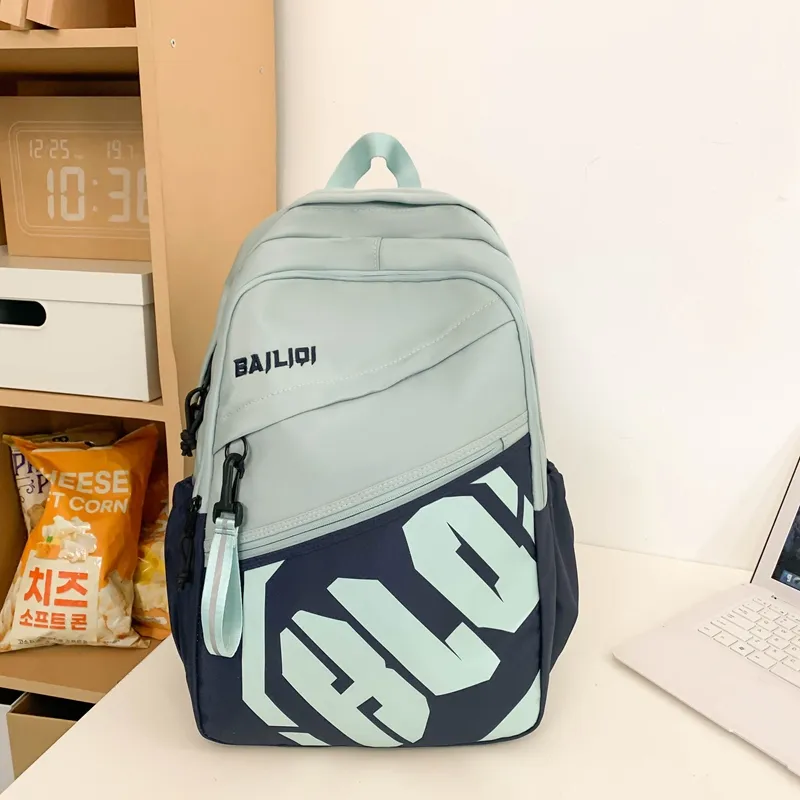Deli Bear Nylon Backpack Regular Unisex Black/Dark Gray/Light Gray/Green/Khaki/Jasper-6