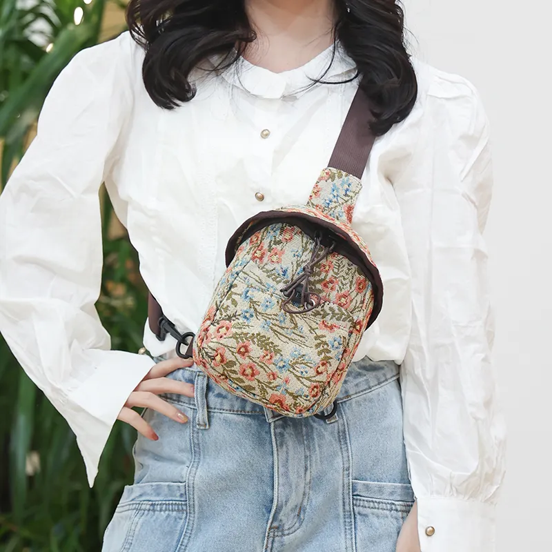 Deli Bear Nylon Shoulder Bag Crossbody Bag Sling Bag Women's Red\Blue-4