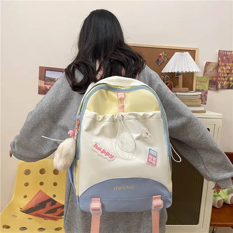 Tong Tong Rabbit Nylon Backpack Regular Women's Multicolor-19