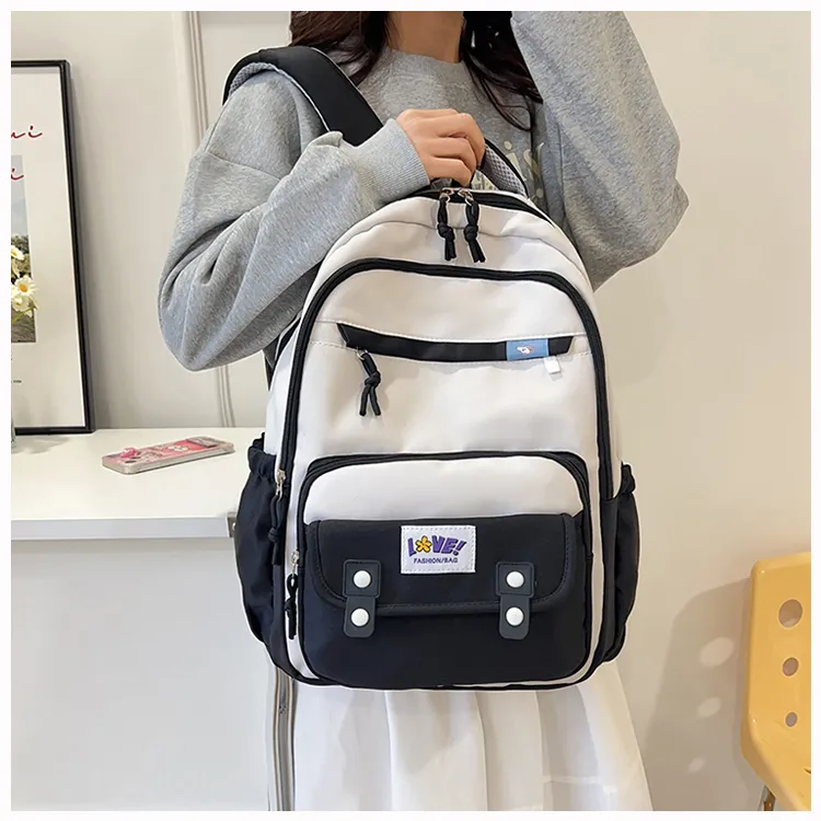 OUZIHUANG Oxford Backpack Women's Purple/Black/Red/Green/Khaki-7