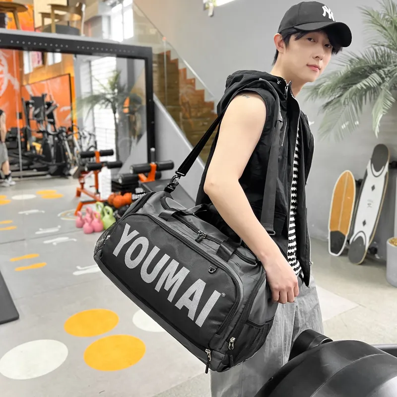 Deli Bear Nylon With Mesh Travel Bag Gym Bag Tubas Unisex Multicolor-23