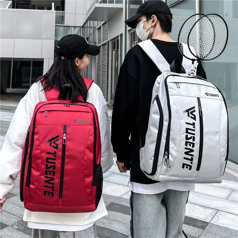 Deli Bear Oxford Backpack Large Size Unisex Light Gray/Dark Gray/Black/Red-11