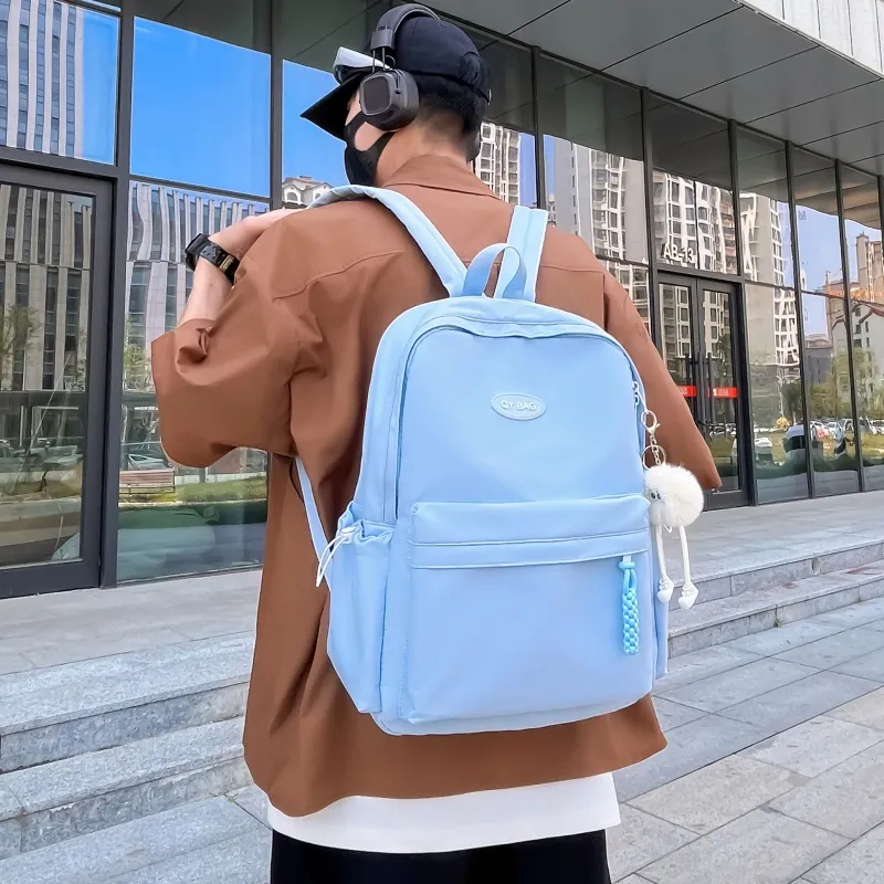 Tong Tong Rabbit Nylon Backpack Large Size Unisex Multicolor-12