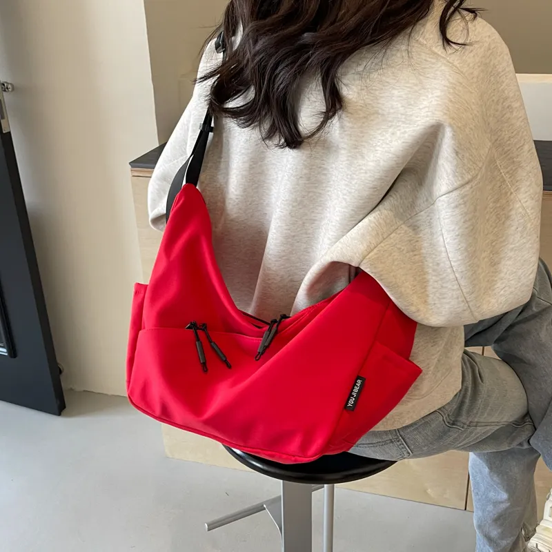 OUZIHUANG Nylon Fabric Crossbody Bag, Shoulder Bag Regular Unisex Multicolor-18