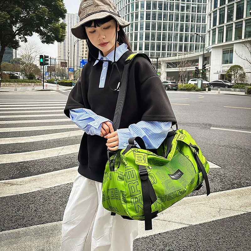 Tong Tong Rabbit Nylon Travel Bag Unisex Multicolor-12