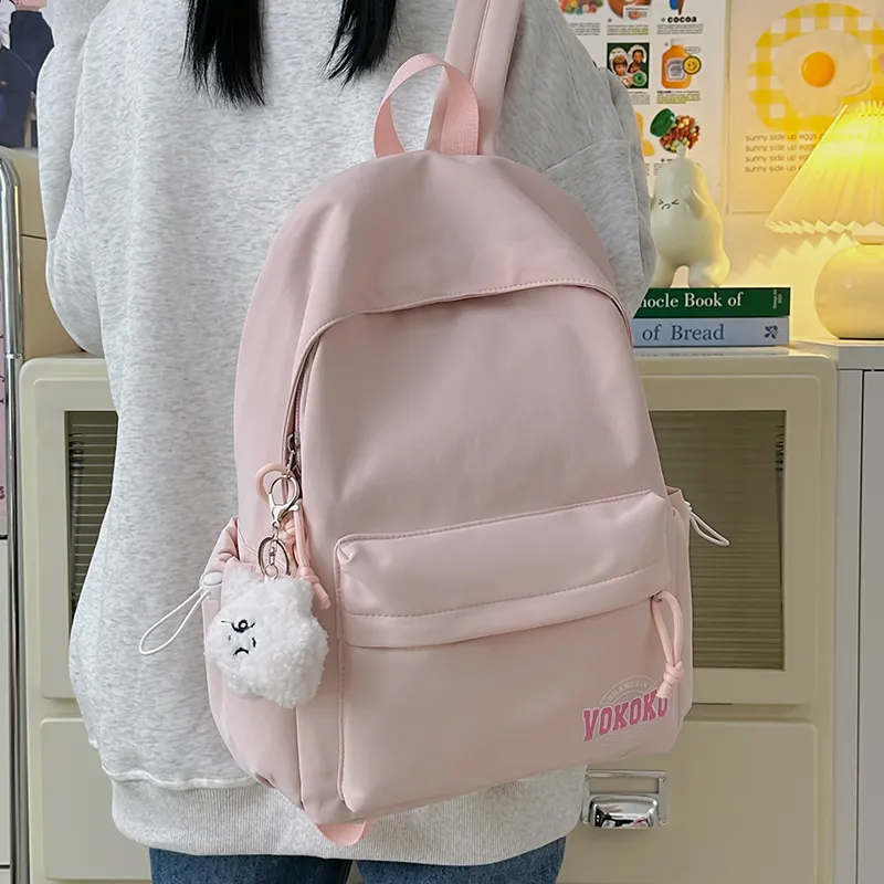 OUZIHUANG Nylon Backpack Large Size Unisex Multicolor-14