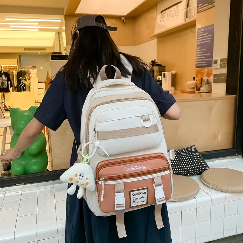 Tong Tong Rabbit Nylon Backpack Regular Women's Purple & White/Purple & Yellow/White & Orange/Black & White-11